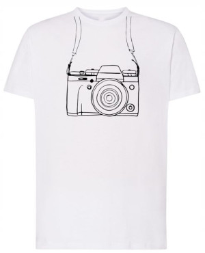 T-Shirt minimalizm nadruk Aparat Line Art r.L