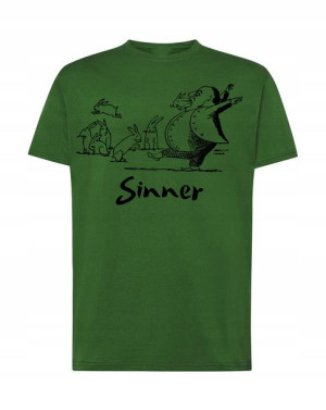 T-Shirt modny nadruk grzesznik sinner R.5XL