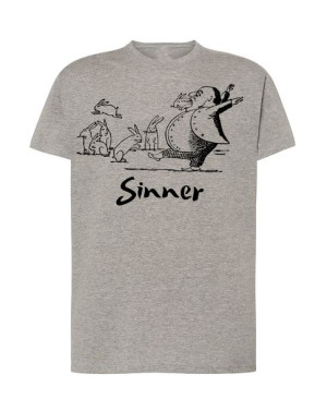 T-Shirt modny nadruk grzesznik sinner R.5XL