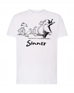 T-Shirt modny nadruk grzesznik sinner R.S