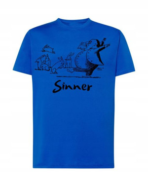 T-Shirt modny nadruk grzesznik sinner R.XL