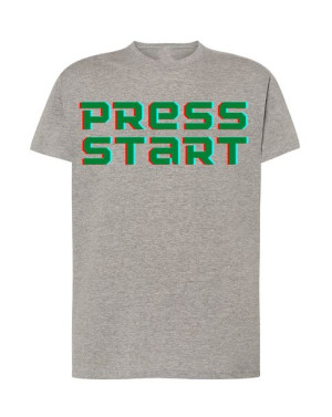 T-Shirt modny nadruk Press Start Rozm.S