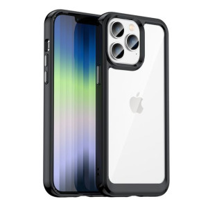 Outer Space Case etui iPhone 14 Pro sztywny pokrowiec z żelową ramką czarny