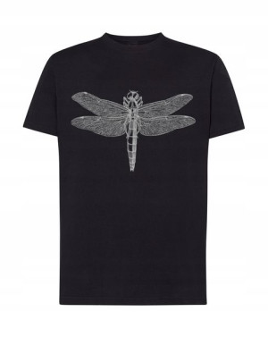 T-Shirt modny nadruk ważka dragonfly Rozm.5XL