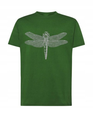 T-Shirt modny nadruk ważka dragonfly Rozm.S