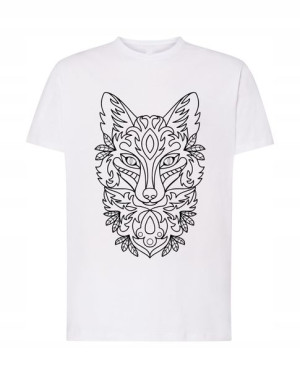 T-shirt Myśliwski Męski Nadruk Lis Rozm. Xl