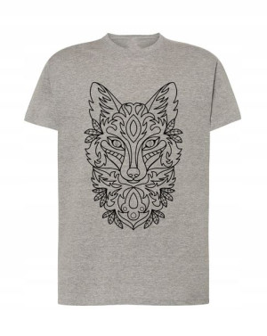 T-shirt Myśliwski Męski Nadruk Lis Rozm. Xs