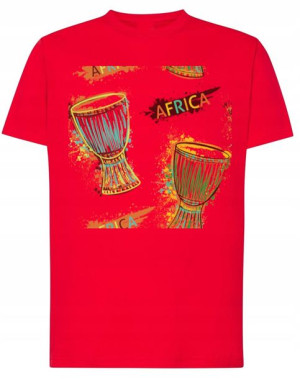 T-Shirt nadruk bębenki Afrykańskie Afryka r.S