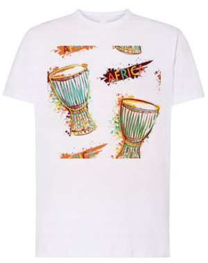 T-Shirt nadruk bębenki Afrykańskie Afryka r.XXL