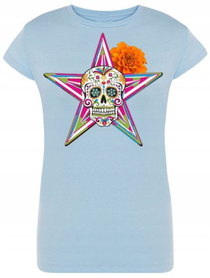 T-Shirt nadruk czaszka meksykańska Rozm.XXL