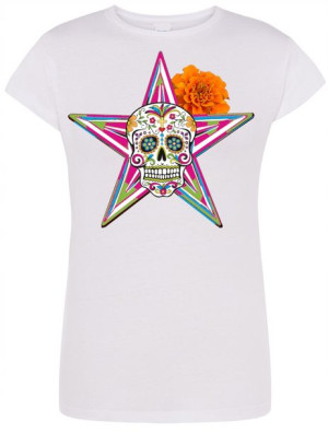 T-Shirt nadruk czaszka meksykańska Rozm.XXL