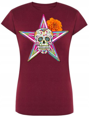 T-Shirt nadruk czaszka meksykańska Rozm.XXL