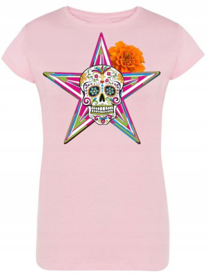 T-Shirt nadruk czaszka meksykańska Rozm.XXL