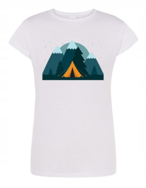 T-Shirt nadruk Góry Kemping Namiot Rozm.XL