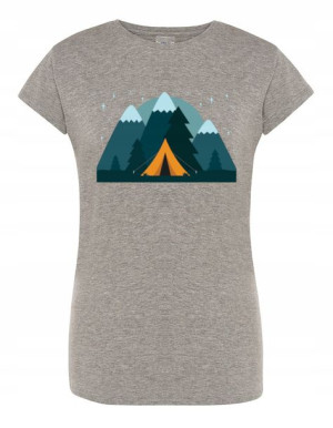 T-Shirt nadruk Góry Kemping Namiot Rozm.XL