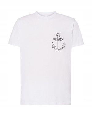 T-Shirt nadruk kotwica logo marynarz r.XL