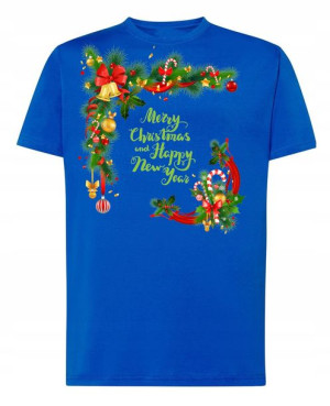T-Shirt nadruk Merry Christmas New Year R.L