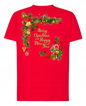 T-Shirt nadruk Merry Christmas New Year R.S