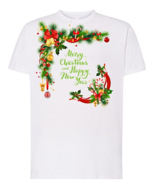 T-Shirt nadruk Merry Christmas New Year R.XXL