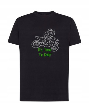 T-Shirt nadruk motocross Its time to ride Rozm.L