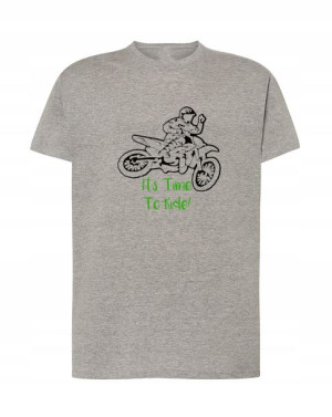 T-Shirt nadruk motocross Its time to ride Rozm.L