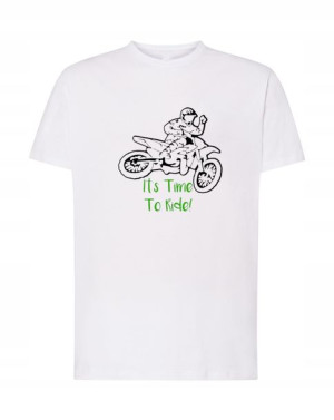 T-Shirt nadruk motocross Its time to ride Rozm.XL