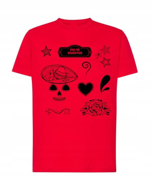 T-Shirt nadruk święto Día de Muertos r.3XL