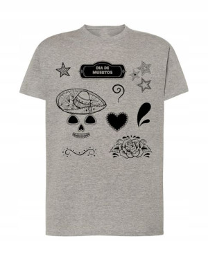 T-Shirt nadruk święto Día de Muertos r.5XL