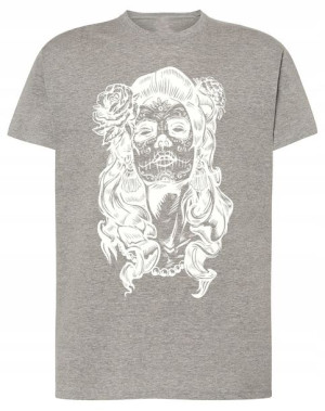 T-Shirt nadruk Twarz CZASZKA Kobieta r.L