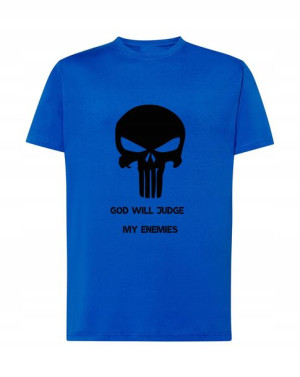 T-Shirt nadruk wojskowy God will judge Rozm.S