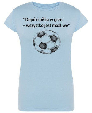 T-Shirt piłkarska nadruk piłka w grze R.L