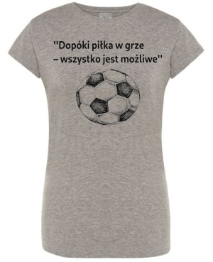 T-Shirt piłkarska nadruk piłka w grze R.L