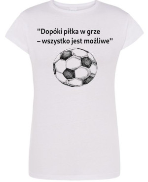 T-Shirt piłkarska nadruk piłka w grze R.M