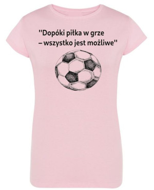 T-Shirt piłkarska nadruk piłka w grze R.M