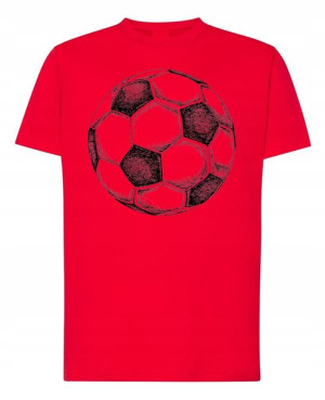 T-Shirt Piłkarski nadruk Piłka Nożna R.5XL