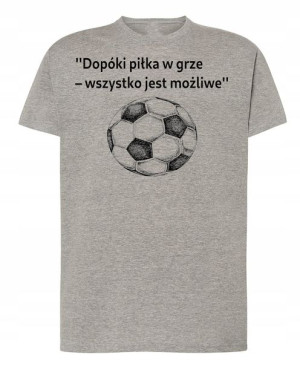 T-Shirt piłkarski nadruk piłka w grze R.M