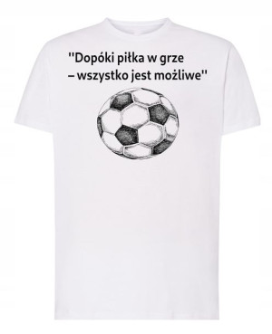 T-Shirt piłkarski nadruk piłka w grze R.S