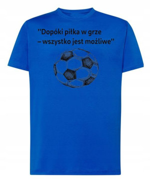 T-Shirt piłkarski nadruk piłka w grze R.XXL