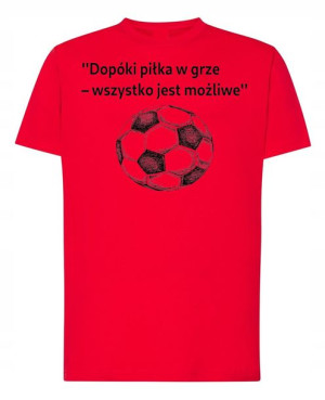 T-Shirt piłkarski nadruk piłka w grze R.XXL