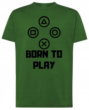 T-Shirt Playstation Born to Play Modny Rozm.3XL