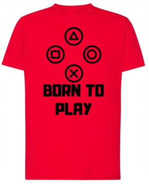T-Shirt Playstation Born to Play Modny Rozm.4XL