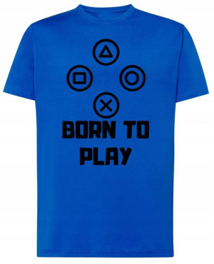 T-Shirt Playstation Born to Play Modny Rozm.XS