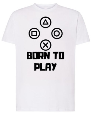 T-Shirt Playstation Born to Play Modny Rozm.XXL