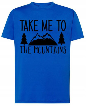 T-SHIRT PODRÓŻNICZY GÓRY Modny Rozm.M