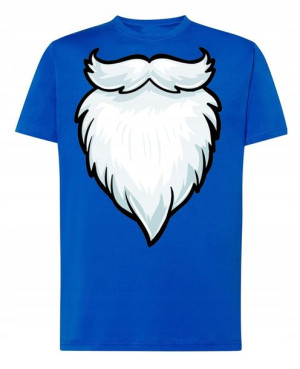T-Shirt Świąteczny nadruk Broda Mikołaja R.3XL