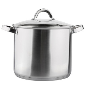 Garnek ze stali nierdzewnej z pokrywką szklaną Fabio 8,5 l