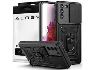 Etui Alogy Camshield Stand Ring z osłonką na aparat do Samsung Galaxy S21