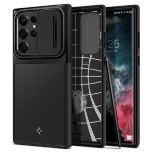 Etui na telefon Spigen Optik Armor do Samsung Galaxy S22 Ultra Black