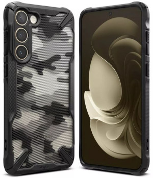Etui ochronne Ringke Fusion X Design do Samsung Galaxy S23 Camo Black