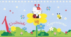 Zaproszenie Hello Kitty 10 sztuk